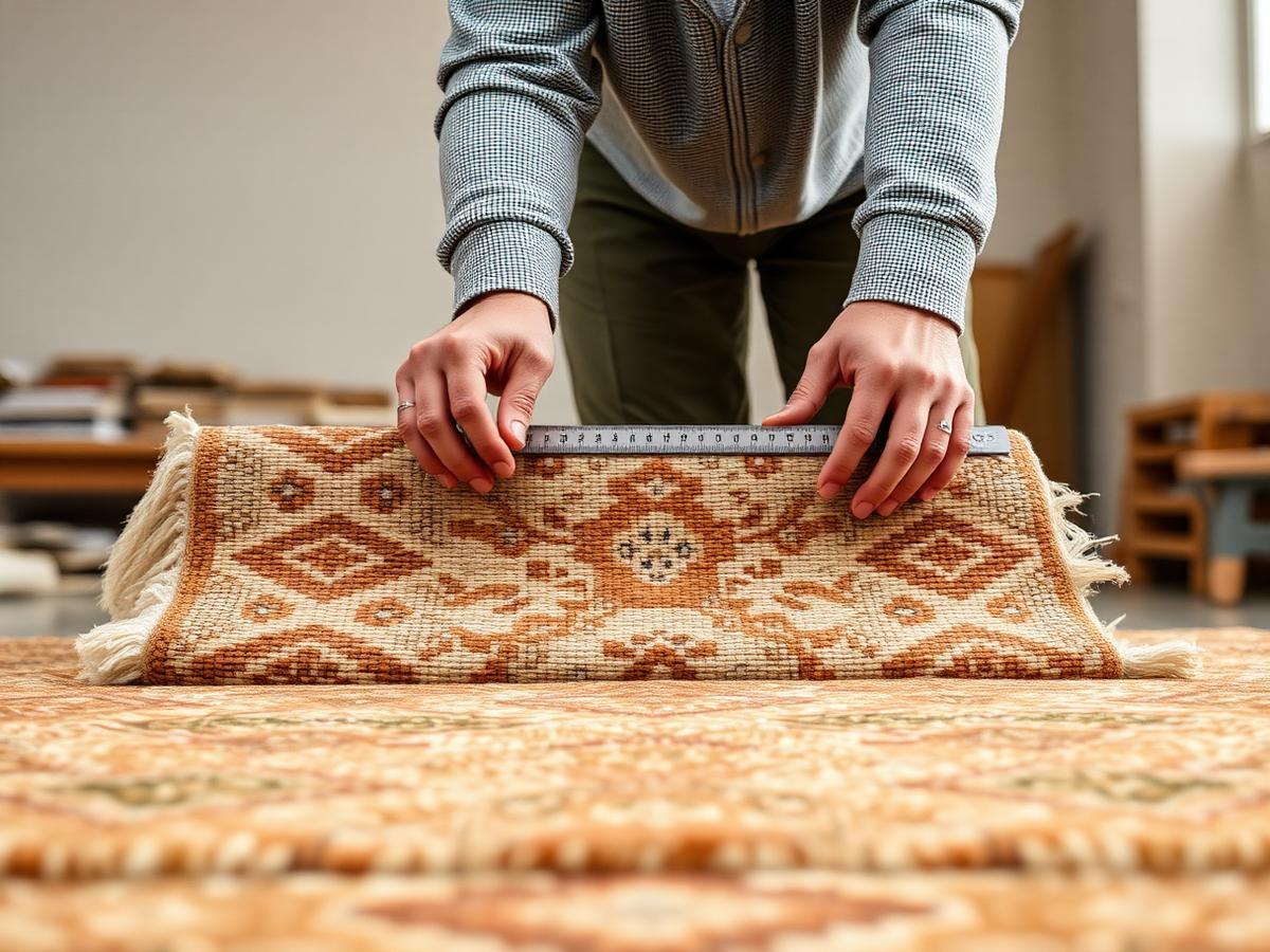 Quality Control stage of handmade rug production